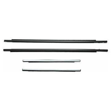 4PCS Window Moulding Trim Seal Belt Weatherstrip For Toyota FJ Cruiser 2007-2014