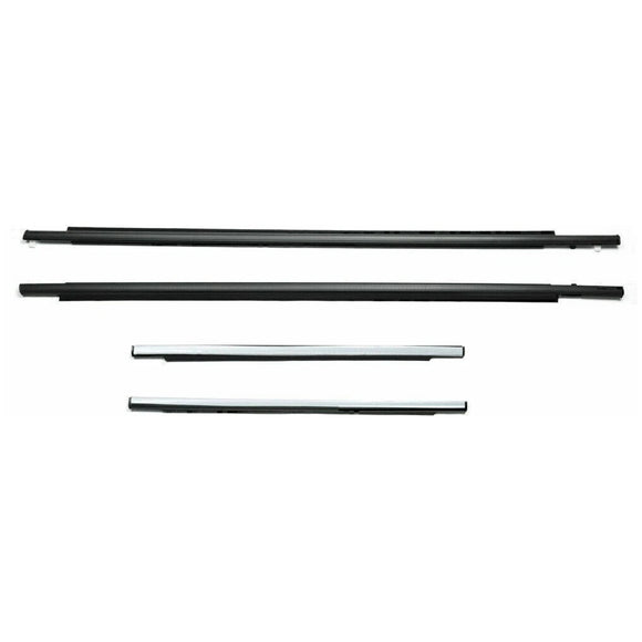 4PCS Window Moulding Trim Seal Belt Weatherstrip For Toyota FJ Cruiser 2007-2014