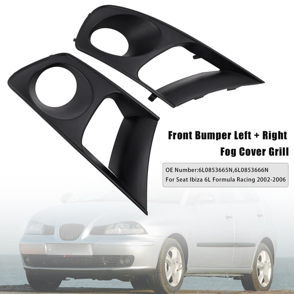 Voorbumper links + rechts mistafdekking voor Seat Ibiza 6L Formula Racing 2002-2006