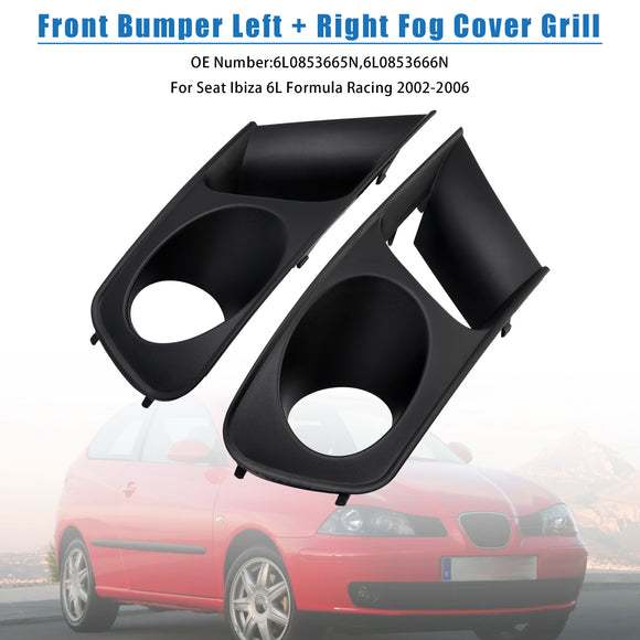 Voorbumper links + rechts mistafdekking voor Seat Ibiza 6L Formula Racing 2002-2006