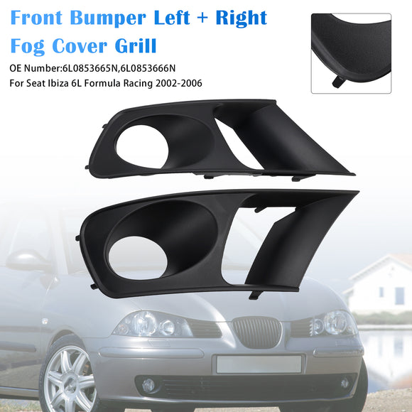 Voorbumper links + rechts mistafdekking voor Seat Ibiza 6L Formula Racing 2002-2006