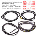 4PCS Front Rear Door Rubber Seal Weatherstrip For Nissan D22 Frontier 1998-2005-3
