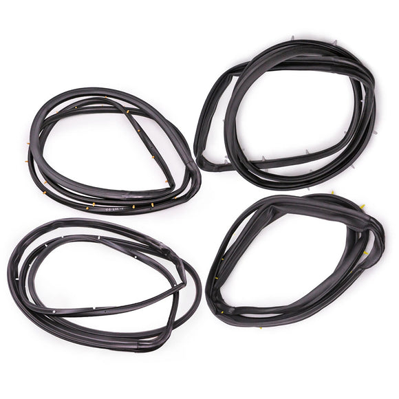 4PCS Front Rear Door Rubber Seal Weatherstrip For Nissan D22 Frontier 1998-2005