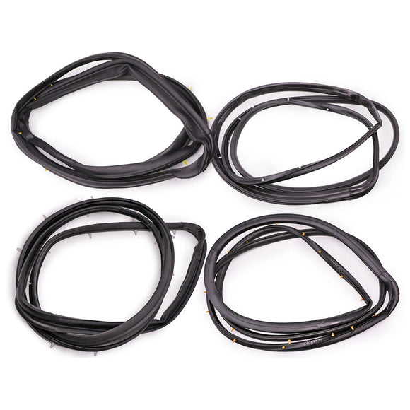 4PCS Front Rear Door Rubber Seal Weatherstrip For Nissan D22 Frontier 1998-2005