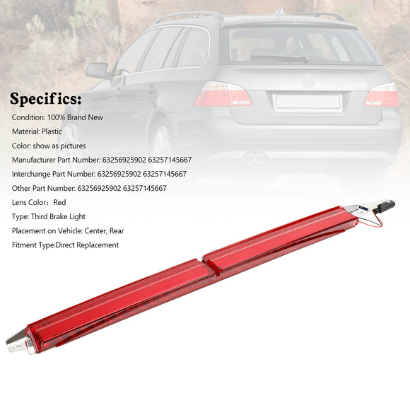 Tercera luz de freno 63256925902 roja para BMW Serie 5 Touring E61 2007-2010