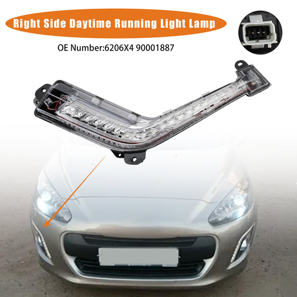 Right Side DRL Light Lamp LED Bulbs For Peugeot 308 Mk1 Hatch 2011-2014