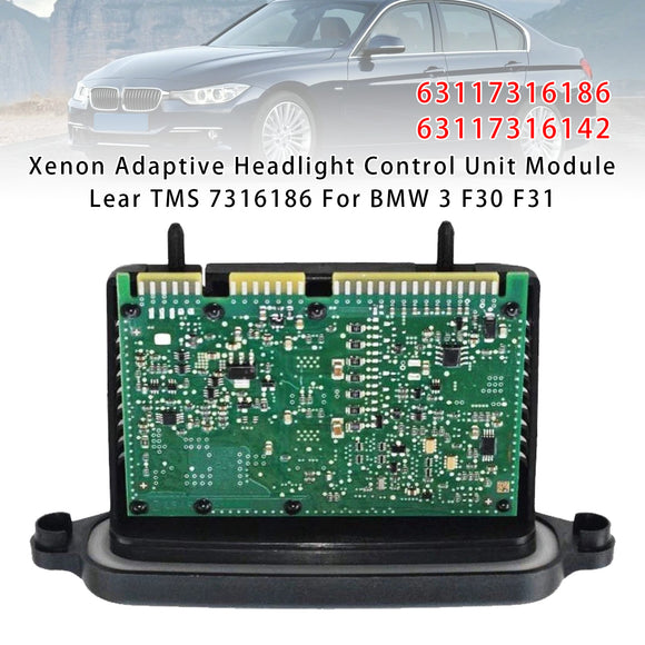 Xenon mukautuva ajovalojen ohjausyksikkö moduuli Lear TMS 7316186 BMW 3 F30 F31 2011-2016