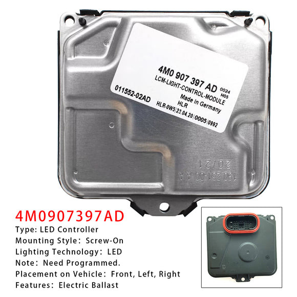 LED-ljuskontrollmodul 4M0907397AD LCM-matris för AUDI A4 A5 S5 S4 RS4 RS5