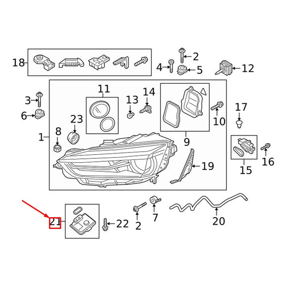 LED-ljuskontrollmodul 4M0907397AD LCM-matris för AUDI A4 A5 S5 S4 RS4 RS5