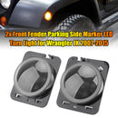 2x luz de giro LED de marcador lateral de estacionamiento de guardabarros delantero para Wrangler JK 2007-2015-2