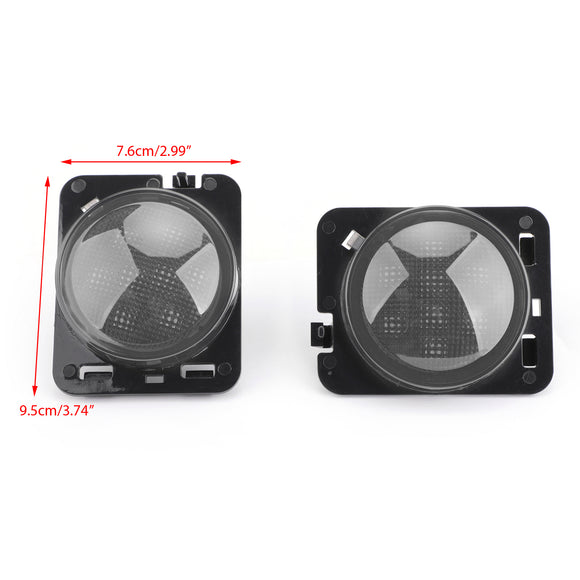 2x luz de giro LED de marcador lateral de estacionamiento de guardabarros delantero para Wrangler JK 2007-2015