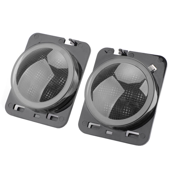 2x luz de giro LED de marcador lateral de estacionamiento de guardabarros delantero para Wrangler JK 2007-2015