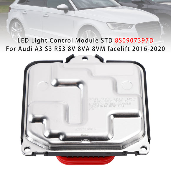 LED-Lichtsteuermodul STD 8S0907397D für Audi A3 S3 RS3 8V 8VA 8VM Facelift 2016–2020