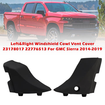 Left&Right Windshield Cowl Vent Cover 23178017 22776513 For GMC Sierra 2014-2019 - 0