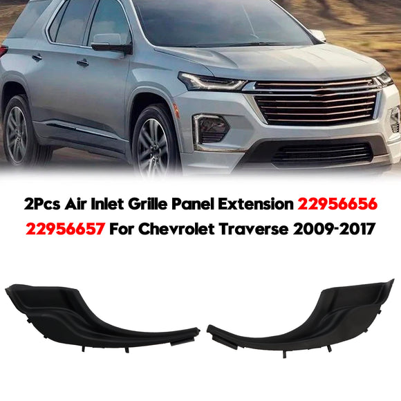 2Pcs Air Inlet Grille Panel Extension 22956656 22956657 For Chevrolet Traverse 2009-2017