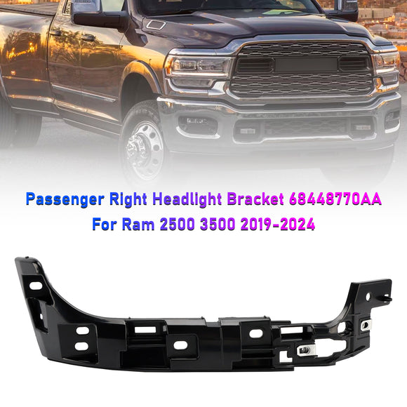 Passenger Right Headlight Bracket 68448770AA For Ram 2500 3500 2019-2024