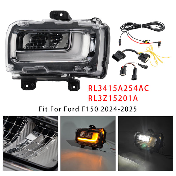 Lámpara de luz antiniebla delantera LED izquierda para Ford F150 2024-2025 RL3415A254AC RL3Z15201A