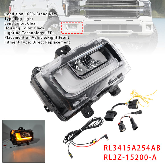 Rechts LED Mistlamp Lamp Voor Ford F150 2024-2025 RL3415A254AB RL3Z-15200-A