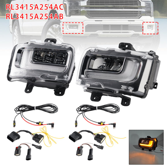 Par de luces LED antiniebla delanteras para Ford F150 2024-2025 RL3415A254AB RL3415A254AC