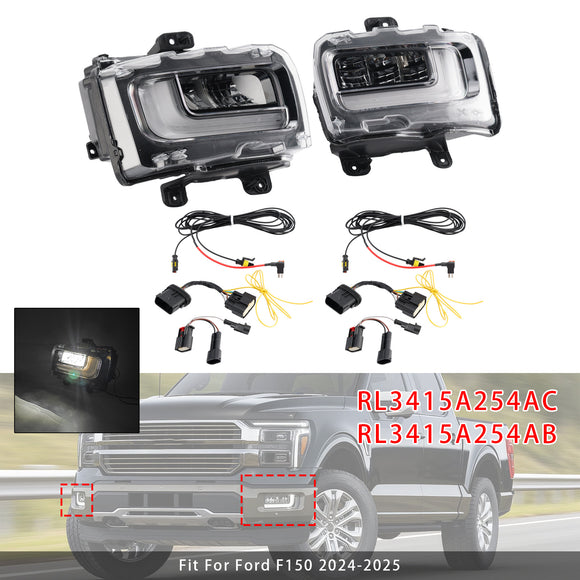 Par de luces LED antiniebla delanteras para Ford F150 2024-2025 RL3415A254AB RL3415A254AC