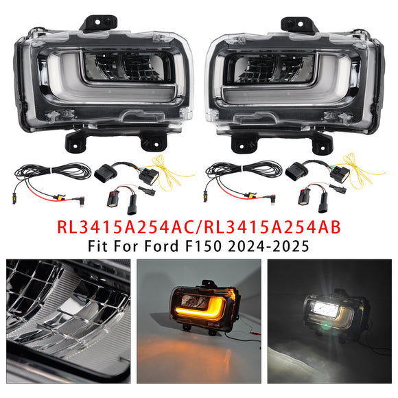 Par de luces LED antiniebla delanteras para Ford F150 2024-2025 RL3415A254AB RL3415A254AC