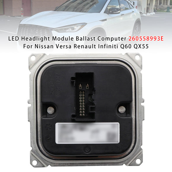 LED-ajovalomoduulin painolastitietokone 260558993E Nissan Versa Renault Infiniti Q60 QX55