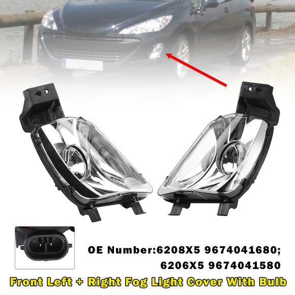 Front Left + Right Fog Light 6208X5 9674041680 For Peugeot 308 CC 4B Hatchback 2007-2014