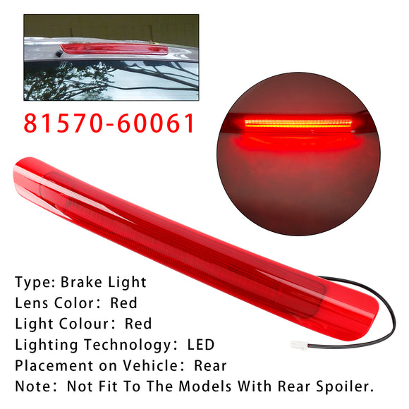 LED 3RD takavalon jarruvalo Toyota Land Cruiser LX470 1998-2007 punainen