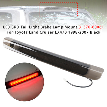 LED 3RD Tail Light Brake Lamp Mount 81570-60061 For Toyota Land Cruiser LX470 1998-2007 Black Housing - 0