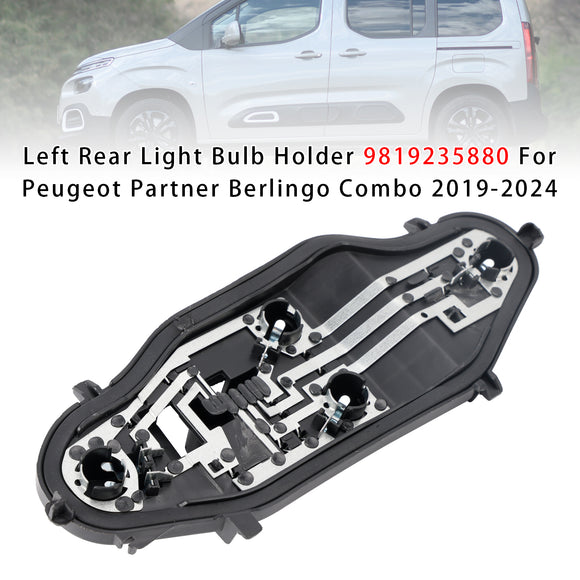 Portalámparas de luz trasera izquierda para Peugeot Partner Berlingo Combo 2019-2024