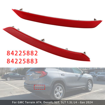 Red Rear Left+Right Bumper Reflector Lamp 4225882 84225883 For GMC Terrain 2018-2024