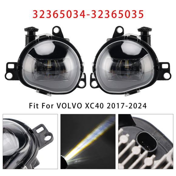 Pair Front Fog Light Lamp For Volvo C40 S90 V90 XC40 2017-2024 32365034