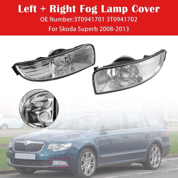 Linke + rechte Nebelscheinwerferabdeckung 3T0941701 3T0941702 für Skoda Superb 2008–2013