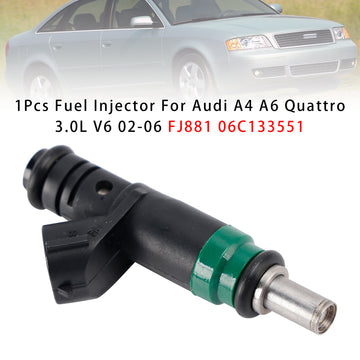1Pcs Fuel Injector For Audi A4 A6 Quattro 3.0L V6 02-06 FJ881 06C133551