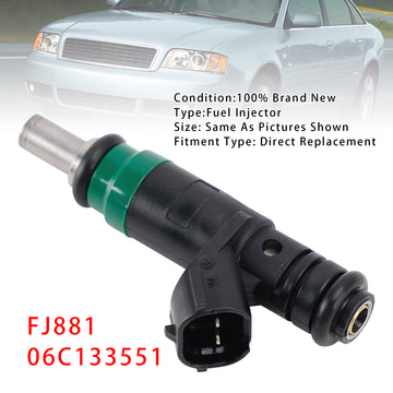 1Pcs Fuel Injector For Audi A4 A6 Quattro 3.0L V6 02-06 FJ881 06C133551 - 0