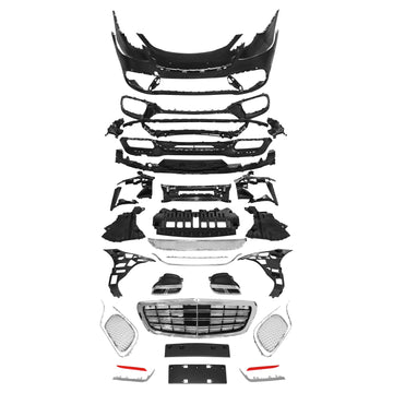 Body Kit Front Rear Bumper Fro Mercedes S Class W222 2018-2021 Facelift Upgrade To AMG Style