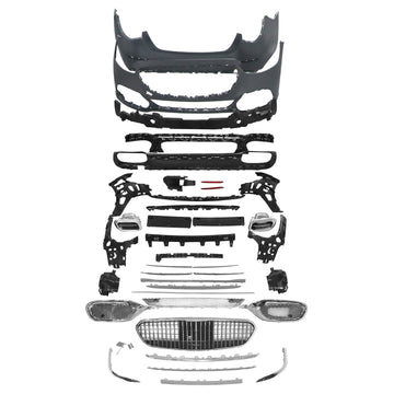 Mercedes Benz S-Class W223 2021-2023 Front Rear Bumper Body Upgrade To Maybach Style