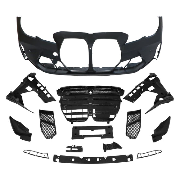 BMW 3 Series G20 G28 2019-2021 Front Bumper Body Kit Upgrade To M3 M4 2022-2025 W/Grille