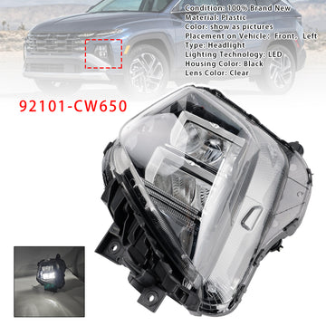 Conjunto de faro delantero izquierdo (lado del conductor) para Hyundai Tucson 2025-2026, 92101-CW650 92101CW650 - 0