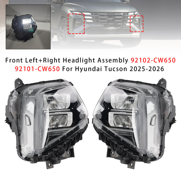 2025-2026 Hyundai Tucson 2PCS Left + Right Headlight Assembly 92102-CW650 92101-CW650