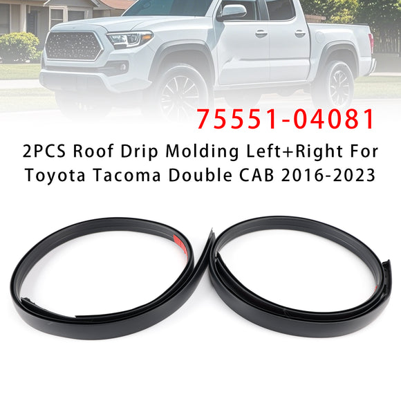 2PCS Dachtropfleiste links + rechts für Toyota Tacoma Double CAB 2016-2023