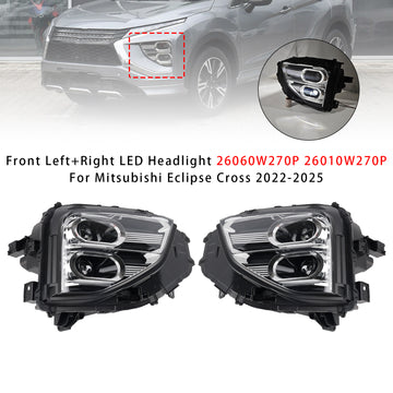 2022-2025 Mitsubishi Eclipse Cross Front Left+Right LED Headlight 26060W270P 26010W270P - 0