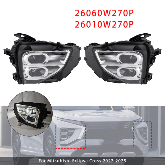 2022-2025 Mitsubishi Eclipse Cross Front Left+Right LED Headlight 26060W270P 26010W270P