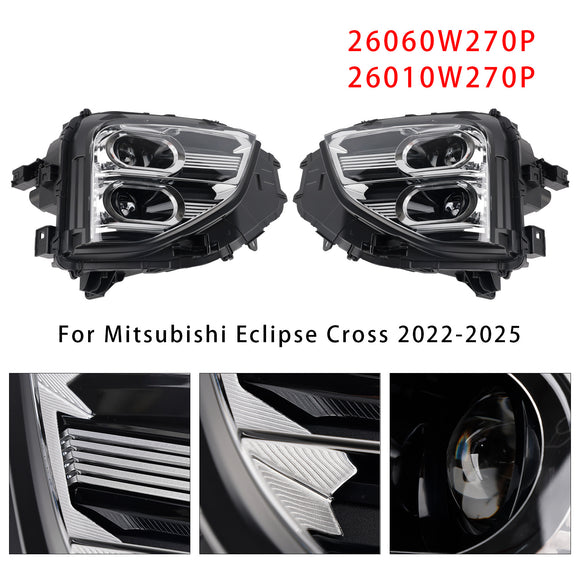 2022-2025 Mitsubishi Eclipse Cross Front Left+Right LED Headlight 26060W270P 26010W270P