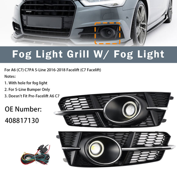 Sumuvalon säleikön suojasäleikkö W/ sumuvalo malleihin Audi A6 S6 2016-2018 Sline