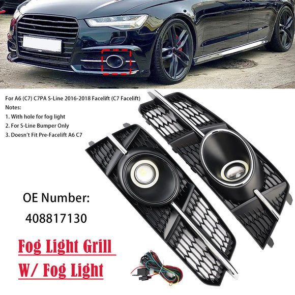 Sumuvalon säleikön suojasäleikkö W/ sumuvalo malleihin Audi A6 S6 2016-2018 Sline