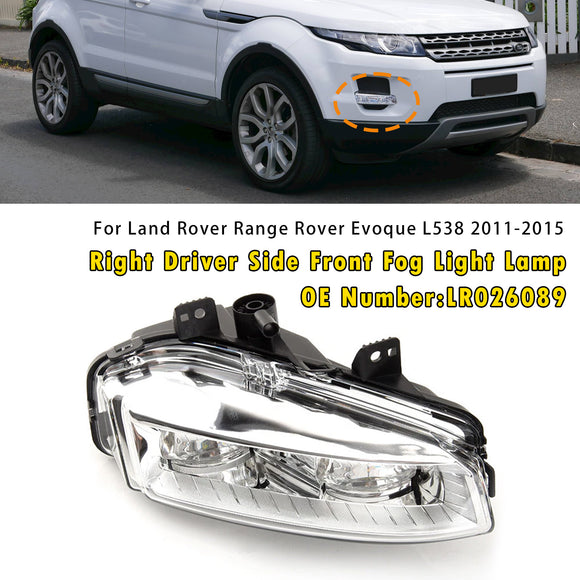 Luz antiniebla del lado derecho del conductor LR026089 para Range Rover Evoque L538 2011-15
