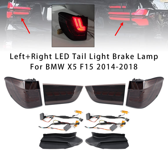 Left+Right LED Tail Light Brake Lamp For BMW X5 F15 2014-2018