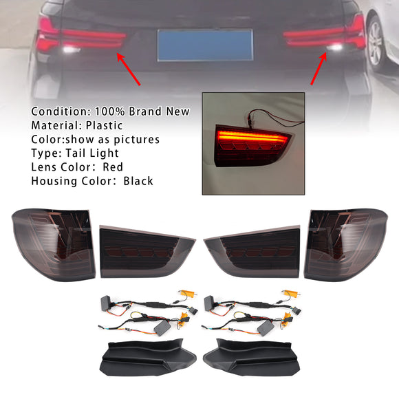 Left+Right LED Tail Light Brake Lamp For BMW X5 F15 2014-2018