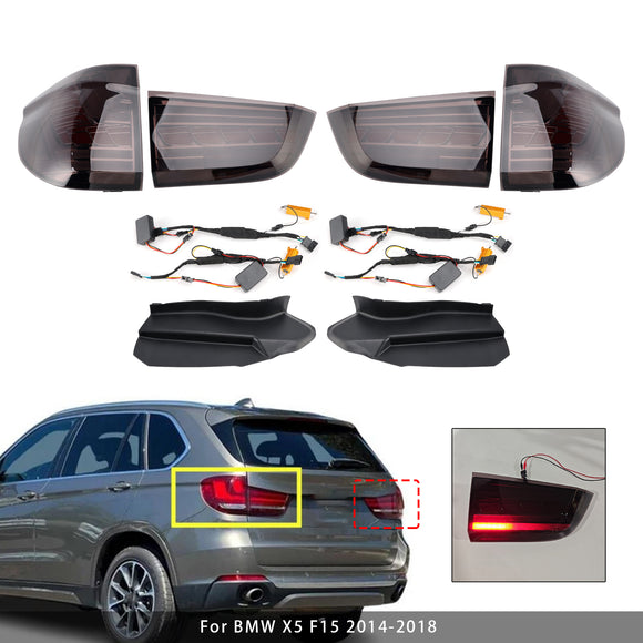Left+Right LED Tail Light Brake Lamp For BMW X5 F15 2014-2018